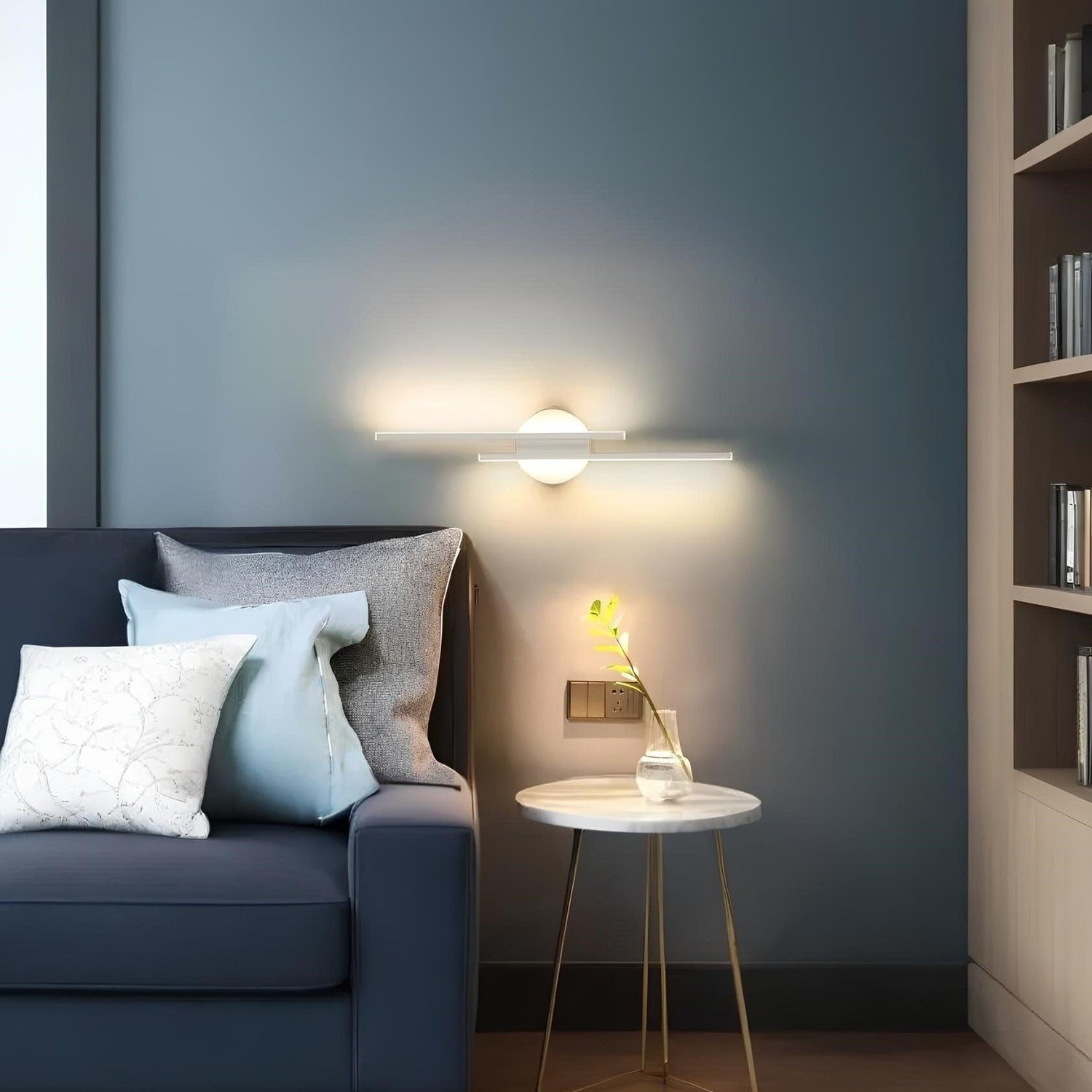 Modern minimalist dual-line LED vägglampa