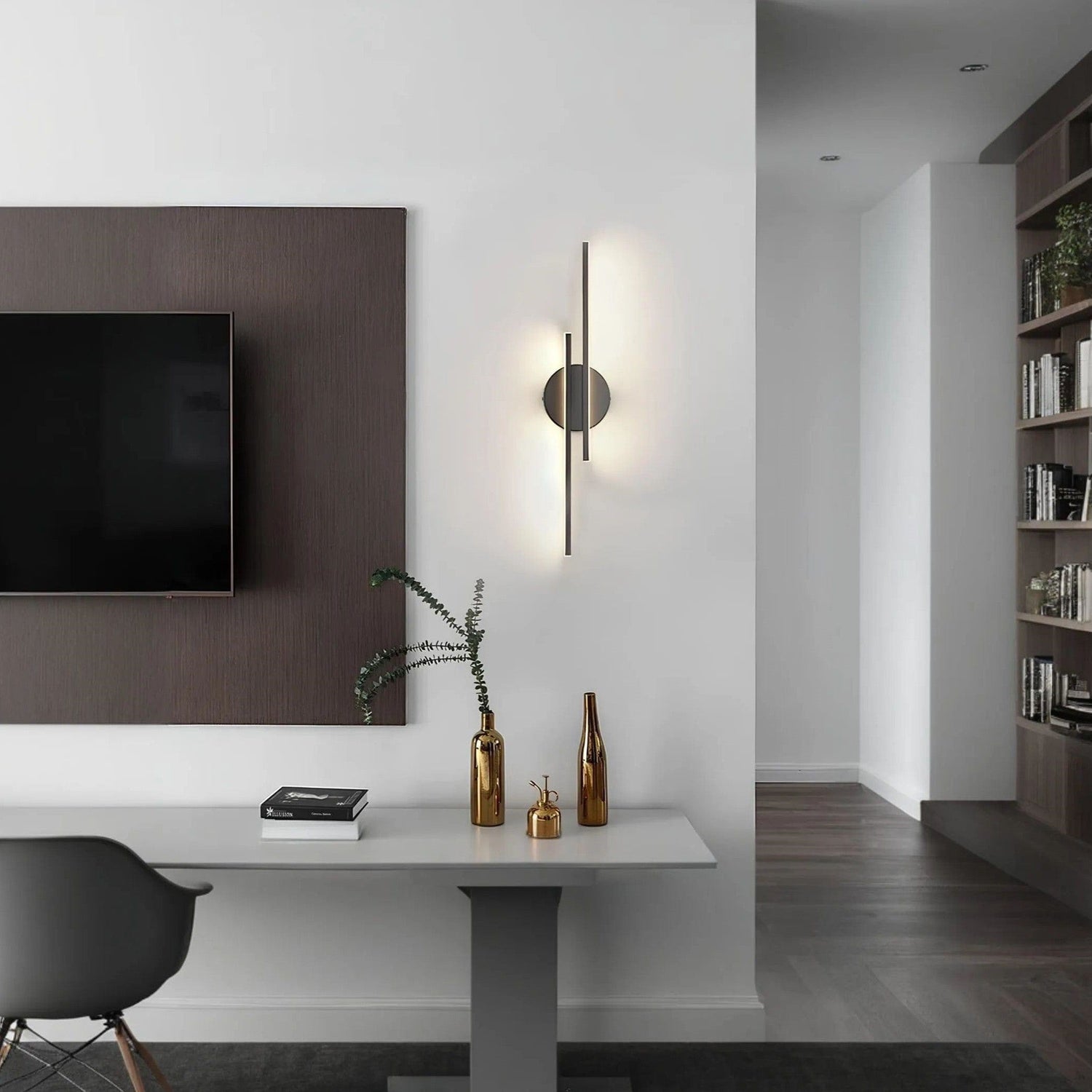 Modern minimalist dual-line LED vägglampa