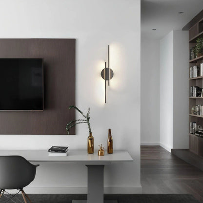 Modern minimalist dual-line LED vägglampa