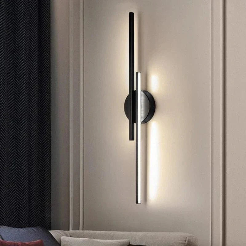 Modern minimalist dual-line LED vägglampa