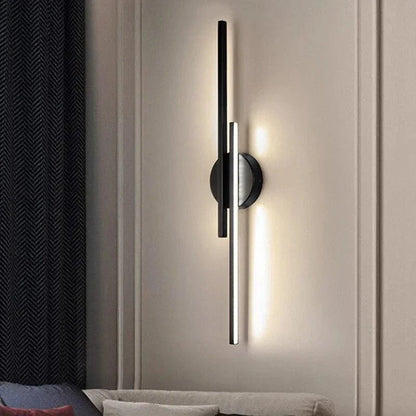 Modern minimalist dual-line LED vägglampa