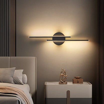Modern minimalist dual-line LED vägglampa