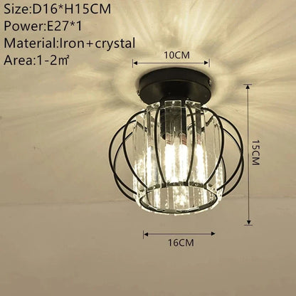 Modern Flush Mount Ceiling Light Fixture – K9 Crystal - LED Kompatibel - Elegant Design - Inomhusbruk - Polerad Krom Finish