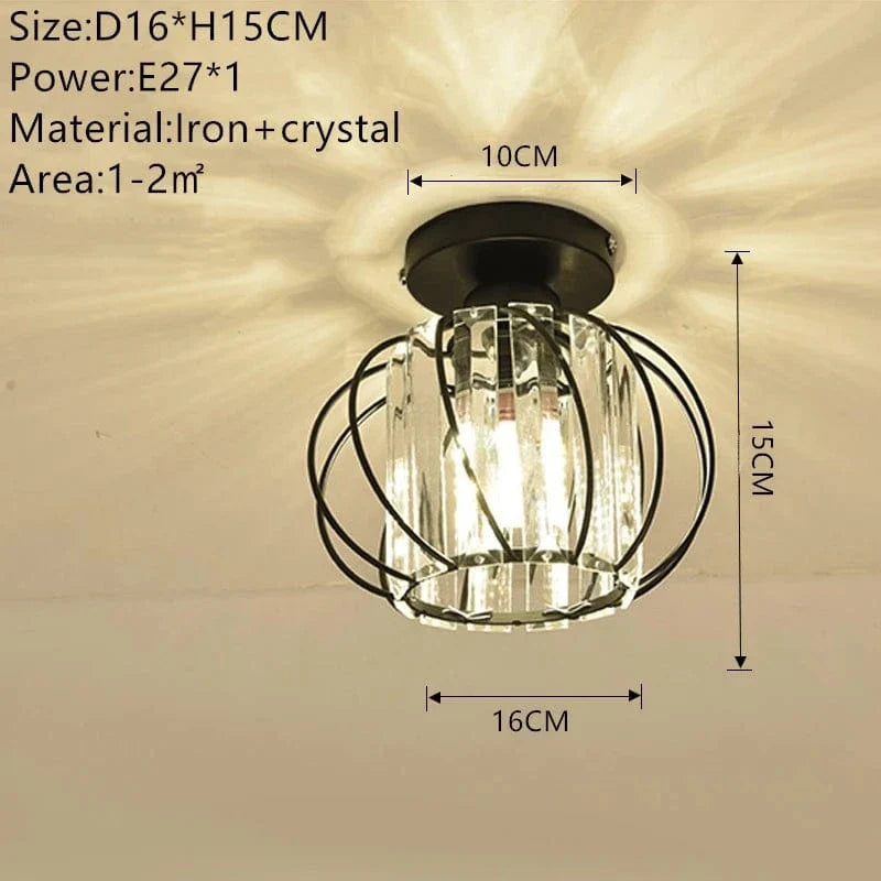 Modern Flush Mount Ceiling Light Fixture – K9 Crystal - LED Kompatibel - Elegant Design - Inomhusbruk - Polerad Krom Finish