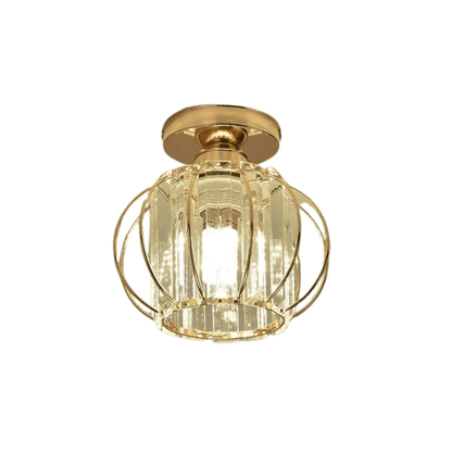 Modern Flush Mount Ceiling Light Fixture – K9 Crystal - LED Kompatibel - Elegant Design - Inomhusbruk - Polerad Krom Finish