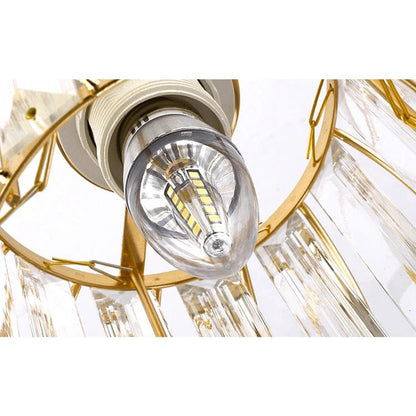 Modern Flush Mount Ceiling Light Fixture – K9 Crystal - LED Kompatibel - Elegant Design - Inomhusbruk - Polerad Krom Finish