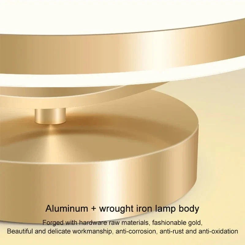 Modern Flush Mount LED Taklampa – Justerbar Färgtemperatur - Järn och Akryl - Finns i Guld och Svart