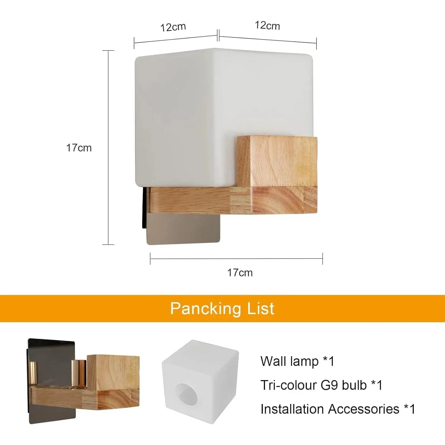 Modern G9 LED Vägglampa - Ytmonterad - Dimbar - Justerbar Färgtemperatur - Trä- och Gläserdesign - Inomhusbruk
