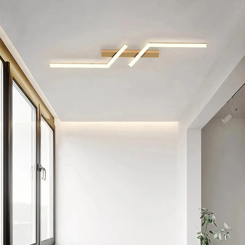 Modern LED Taklampa - Ytmonterad - Dimbara - Justerbar Färg - Svart &amp; Guld - Energibesparande - Lämplig för Vardagsrum &amp; Sovrum