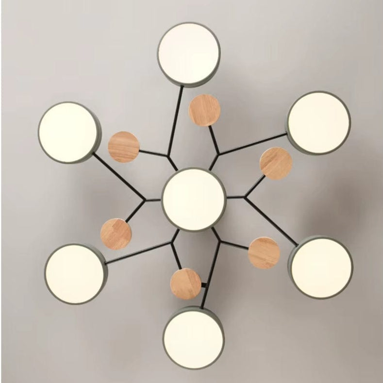 Modern LED Krona - Inomhusbelysning - Justerbar Färgtemperatur - Tre Ljuslägen - Stilig Metall- och Glasdesign - 16 cm Höjd