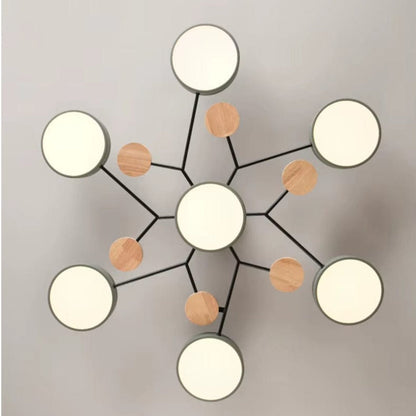 Modern LED Krona - Inomhusbelysning - Justerbar Färgtemperatur - Tre Ljuslägen - Stilig Metall- och Glasdesign - 16 cm Höjd