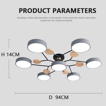 Modern LED Krona - Inomhusbelysning - Justerbar Färgtemperatur - Tre Ljuslägen - Stilig Metall- och Glasdesign - 16 cm Höjd