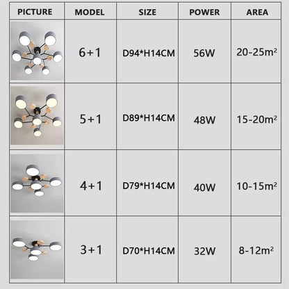 Modern LED Krona - Inomhusbelysning - Justerbar Färgtemperatur - Tre Ljuslägen - Stilig Metall- och Glasdesign - 16 cm Höjd