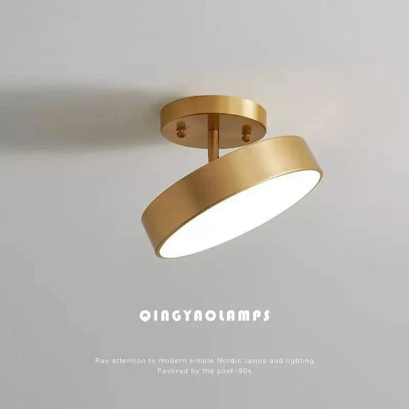 Modern LED Takmonterad Lampa - Dimmerbar - Justerbar Färgtemperatur - Kopparfinish - Lämplig för Sovrum, Vardagsrum och Korridor