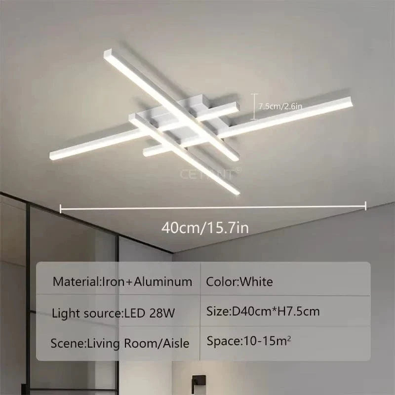 Modern LED Flush Mount Taklampa – Minimalistisk Design för Sovrum och Vardagsrum, Finns i 30/40/50cm