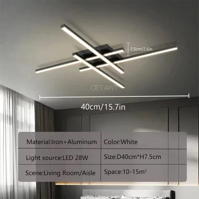 Modern LED Flush Mount Taklampa – Minimalistisk Design för Sovrum och Vardagsrum, Finns i 30/40/50cm
