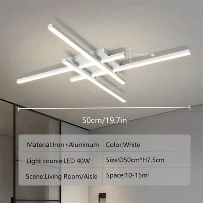 Modern LED Flush Mount Taklampa – Minimalistisk Design för Sovrum och Vardagsrum, Finns i 30/40/50cm