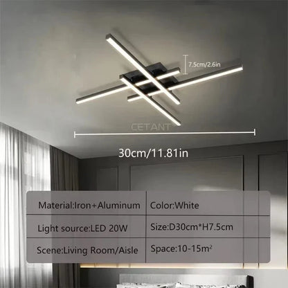 Modern LED Flush Mount Taklampa – Minimalistisk Design för Sovrum och Vardagsrum, Finns i 30/40/50cm