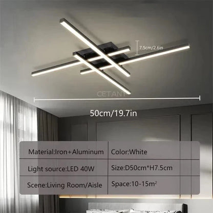 Modern LED Flush Mount Taklampa – Minimalistisk Design för Sovrum och Vardagsrum, Finns i 30/40/50cm
