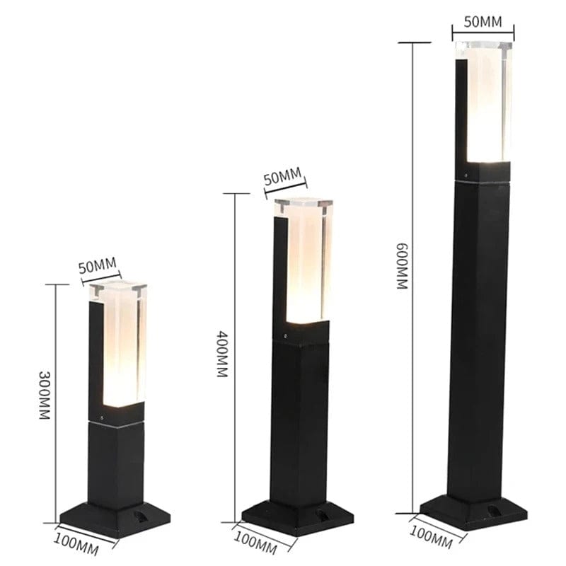 Modern LED Trädgårdslampa med fast bas - IP65 Vattentålig - 10W - Aluminium - Varm/Kall Vit - Utomhuslandskapsbelysning