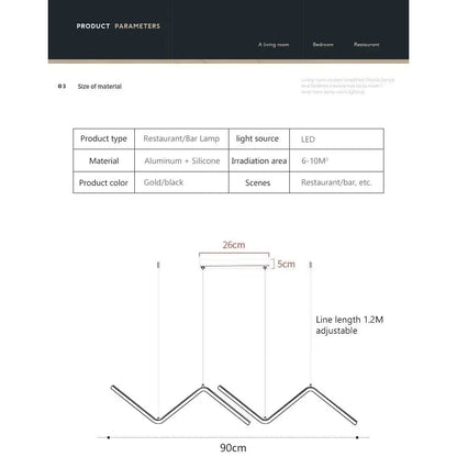 Modern LED Pendelarmatur - Justerbar Höjd - Dimbar - Svart Aluminium - Kalla/Varma/Neutrala Nyansar - Inomhusbelysning