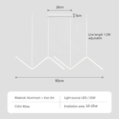 Modern LED Pendelarmatur - Justerbar Höjd - Dimbar - Svart Aluminium - Kalla/Varma/Neutrala Nyansar - Inomhusbelysning