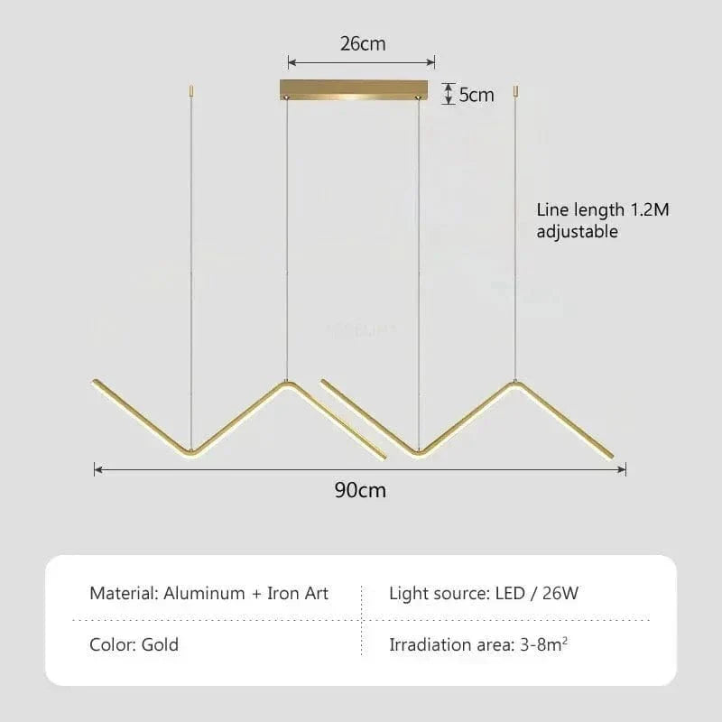 Modern LED Pendelarmatur - Justerbar Höjd - Dimbar - Svart Aluminium - Kalla/Varma/Neutrala Nyansar - Inomhusbelysning
