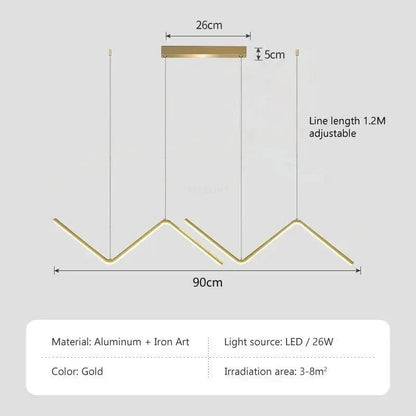 Modern LED Pendelarmatur - Justerbar Höjd - Dimbar - Svart Aluminium - Kalla/Varma/Neutrala Nyansar - Inomhusbelysning