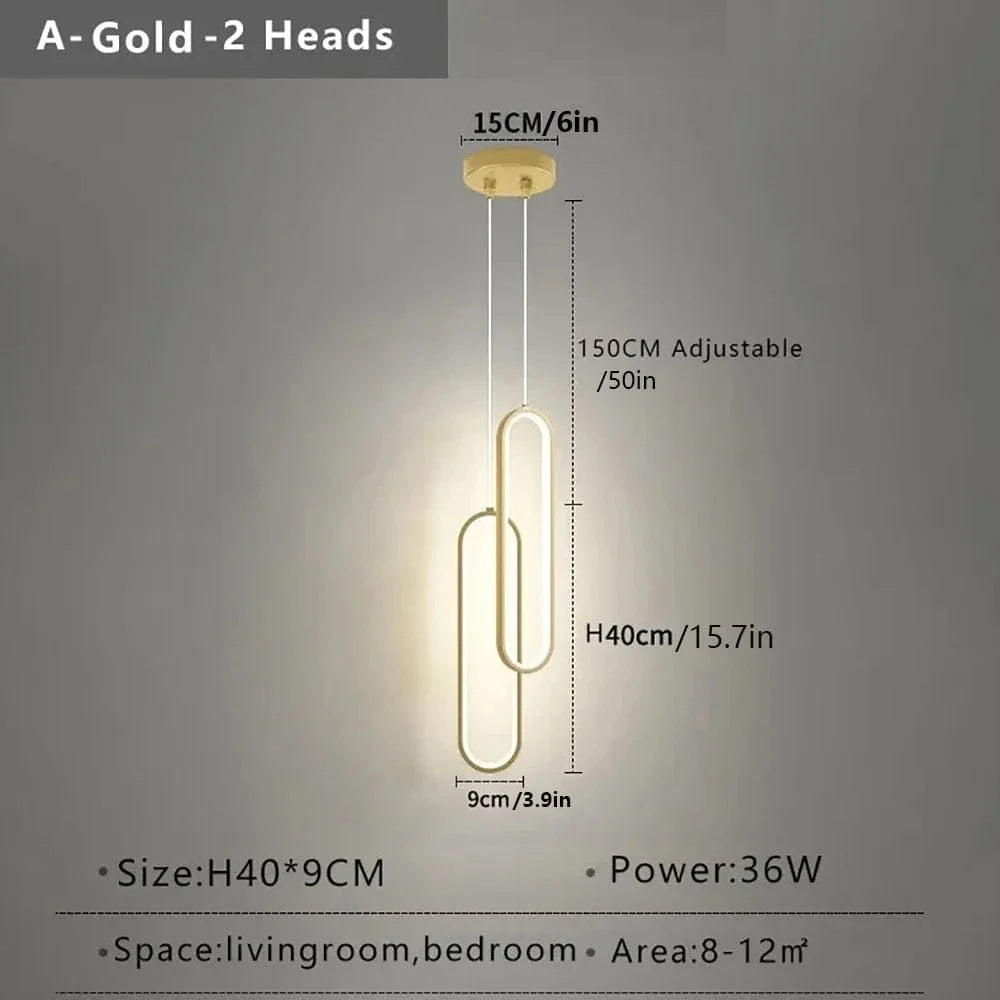 Modern LED Pendellampa - Enkel eller Dubbel Huva