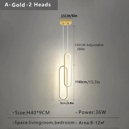 Modern LED Pendellampa - Enkel eller Dubbel Huva
