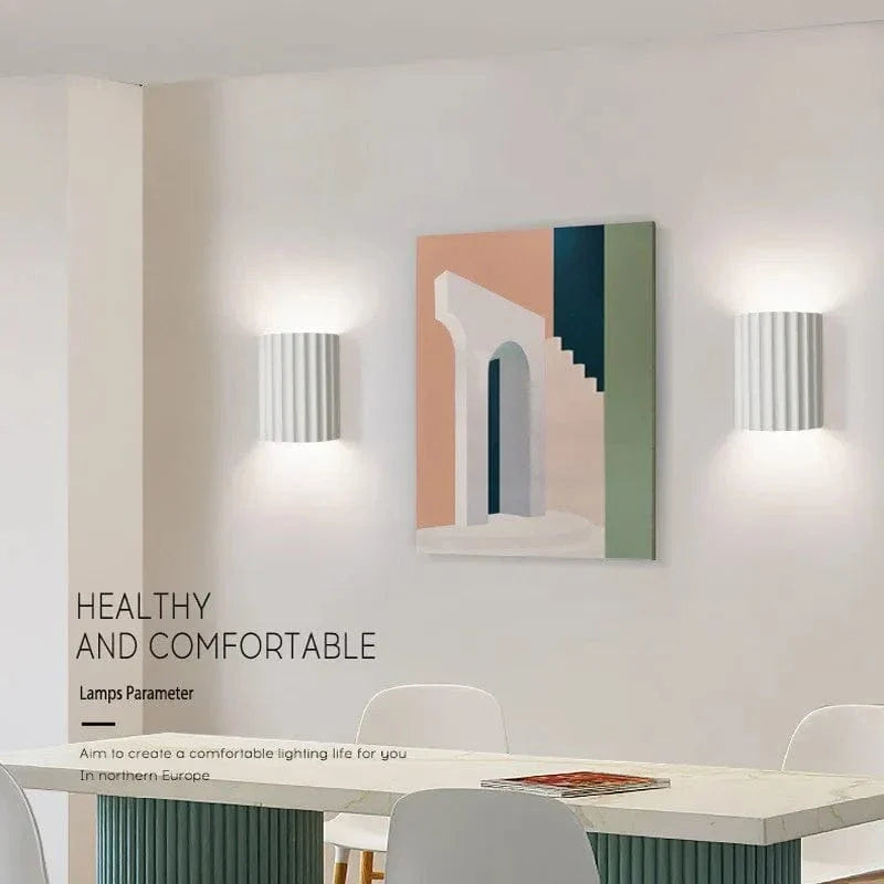 Modern LED Vägglampa - Minimalistisk Macaron Applicering