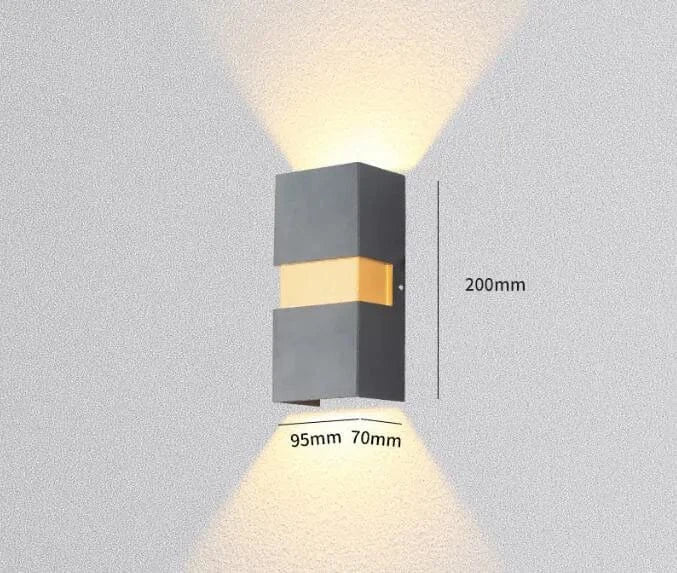 Modern LED Vägglampa Med Justerbar Strålvinkel – Vattentät - 10W - Kall/Varm Vit - Inomhus/Utebruk - IP65 Bedömd