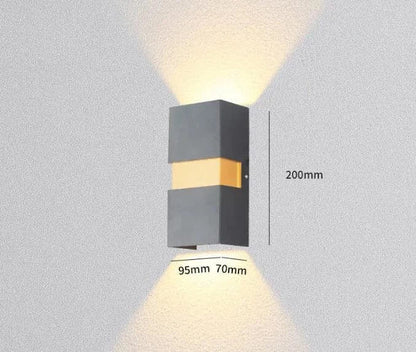 Modern LED Vägglampa Med Justerbar Strålvinkel – Vattentät - 10W - Kall/Varm Vit - Inomhus/Utebruk - IP65 Bedömd