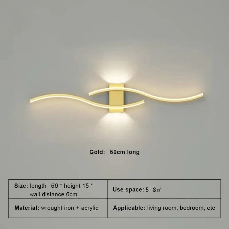 Modern LED Vägglampa med Fjärrkontroll – Justerbar Längd och Färg för Inomhus Väggbelysning och Sconces Användning