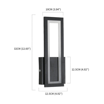 Modern LED Vägglampa - Ytmonterad - Akryl - Varmvit 3000K - Inomhus - Svart Finish - Energisparande