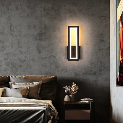 Modern LED Vägglampa - Ytmonterad - Akryl - Varmvit 3000K - Inomhus - Svart Finish - Energisparande