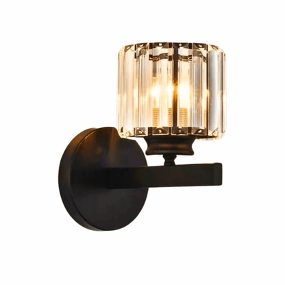 Modern LED Vägglampa Med Kristallackenter - Metallkonstruktion - Justerbar Belysning - Nordisk Stil - Ideal För Vardagsrum - Sovrum - Korridor