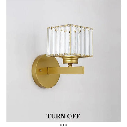 Modern LED Vägglampa Med Kristallackenter - Metallkonstruktion - Justerbar Belysning - Nordisk Stil - Ideal För Vardagsrum - Sovrum - Korridor