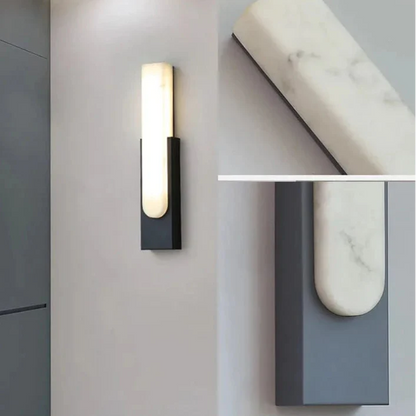 Modern LED Vägglampa - 19.6 Marmor Väggljus för Vardagsrum och Hall Inomhusbelysning