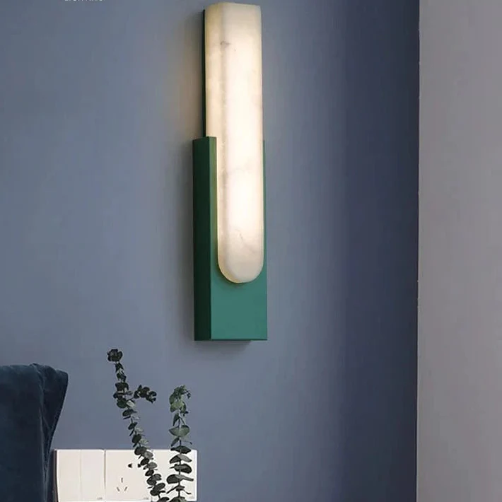Modern LED Vägglampa - 19.6 Marmor Väggljus för Vardagsrum och Hall Inomhusbelysning