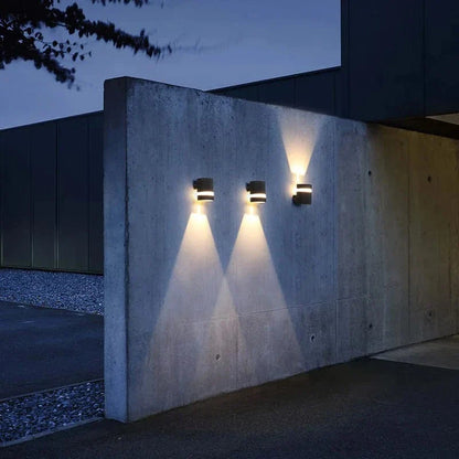 Modern Utomhus Vägglampa - Vattentät Aluminium Sconce för Trädgård och Veranda - 6W/12W Alternativ