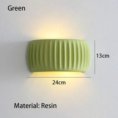 Modern Resin Vägglampa - Väggmonterad - Ambient Belysning - Fransk Beige - Idealiskt För Sovrum - Vardagsrum - Korridor - Trappa