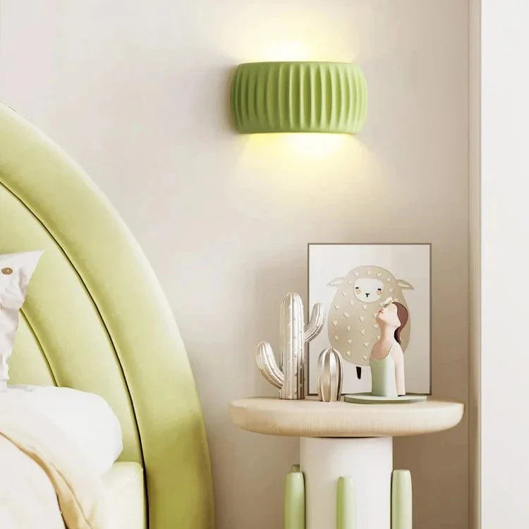 Modern Resin Vägglampa - Väggmonterad - Ambient Belysning - Fransk Beige - Idealiskt För Sovrum - Vardagsrum - Korridor - Trappa