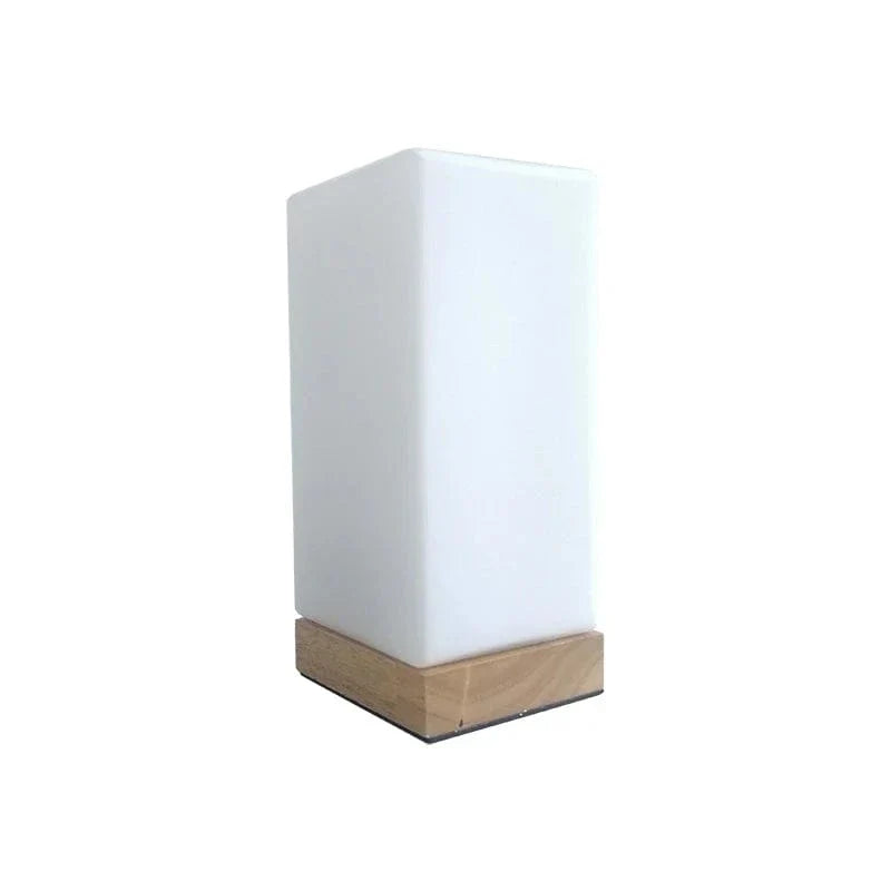 Modern Solid Wood Table Lamp – E27 Socket – Varm Vit – Elegant Design - Ideal För Sovrum - Vardagsrum - Sänglampor