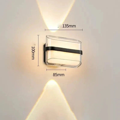 Modern Vattentät Utomhusvägglampa - IP65 Klassad Cirkulär Design för Balkong, Korridor och Innegård Belysning