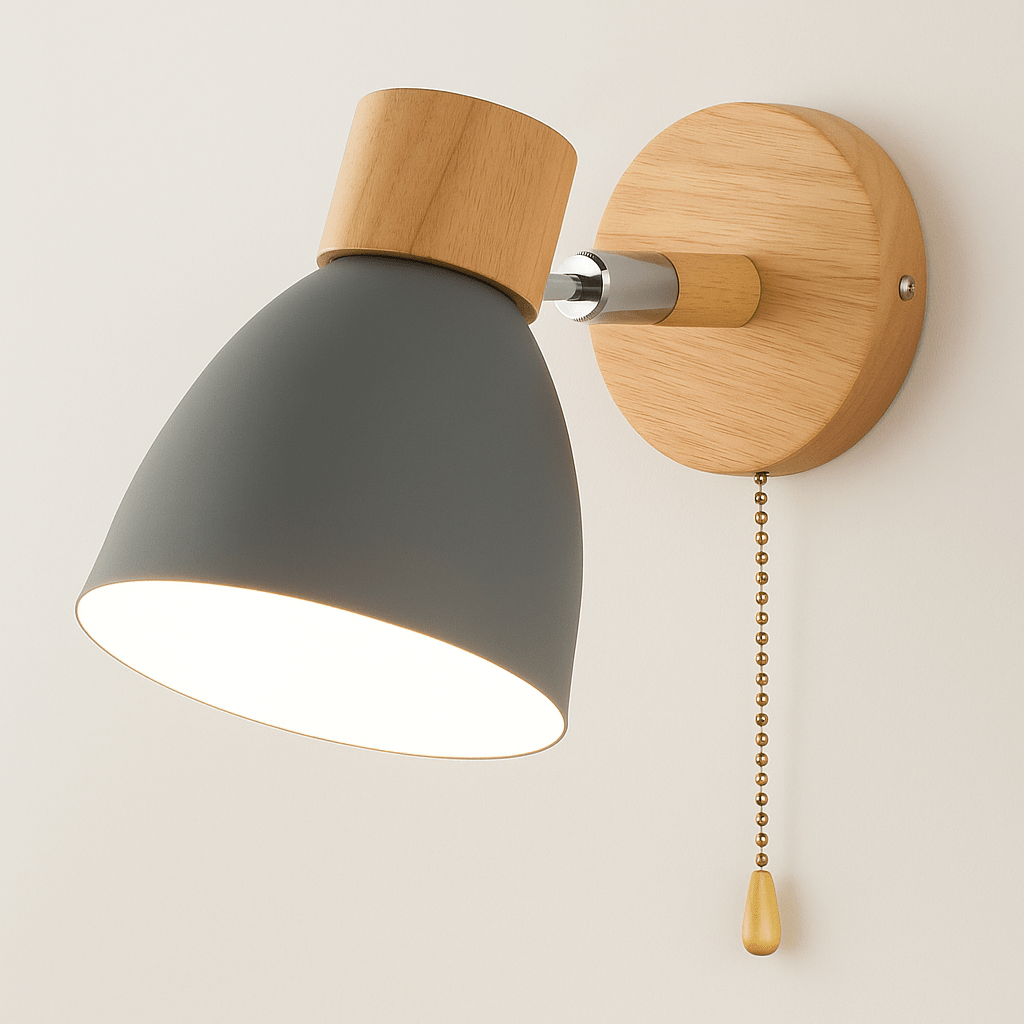 Modern Wood - Järn Vägglampa