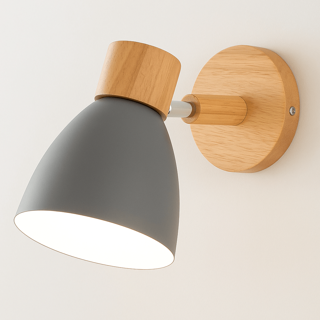 Modern Wood - Järn Vägglampa