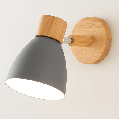 Modern Wood - Järn Vägglampa