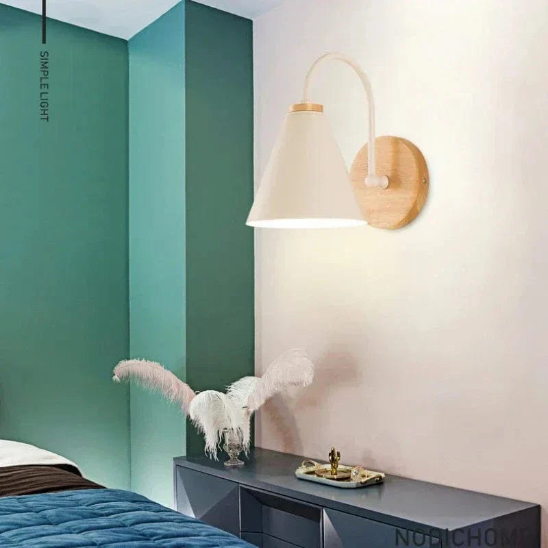 Modern Trä Vägglampa E27 Sockel