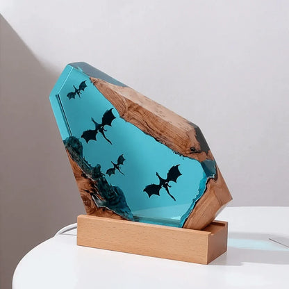 Naturinspirerad harts nattlampa